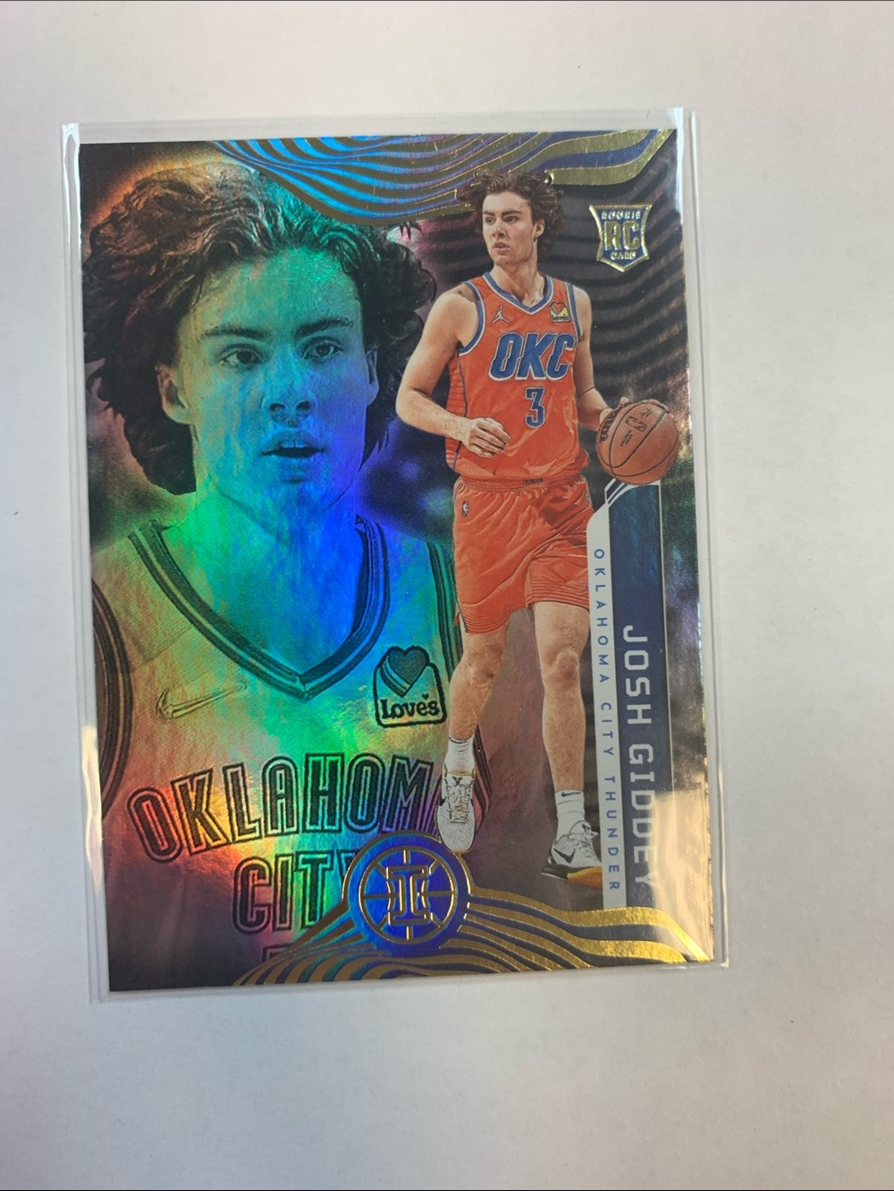 Oklahoma City Thunder Holo Basketball Card - Orange/Blue